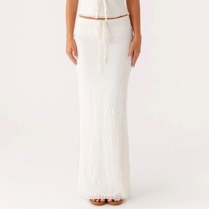 Peppermayo Ivory Maxi Skirt